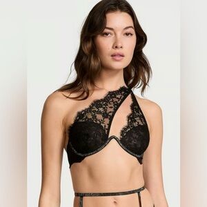 NWT Victoria’s Secret Very Sexy One Shoulder Twinkle Lace Bra Size L